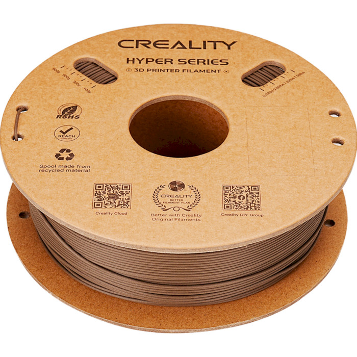 Пластик (філамент) для 3D принтера CREALITY Hyper PLA-CF 1.75mm, 1кг, Grayish Yellow (3301060017)