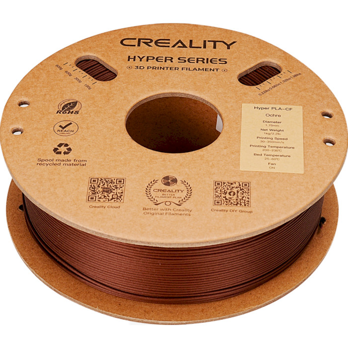 Пластик (філамент) для 3D принтера CREALITY Hyper PLA-CF 1.75mm, 1кг, Ochre (3301060019)