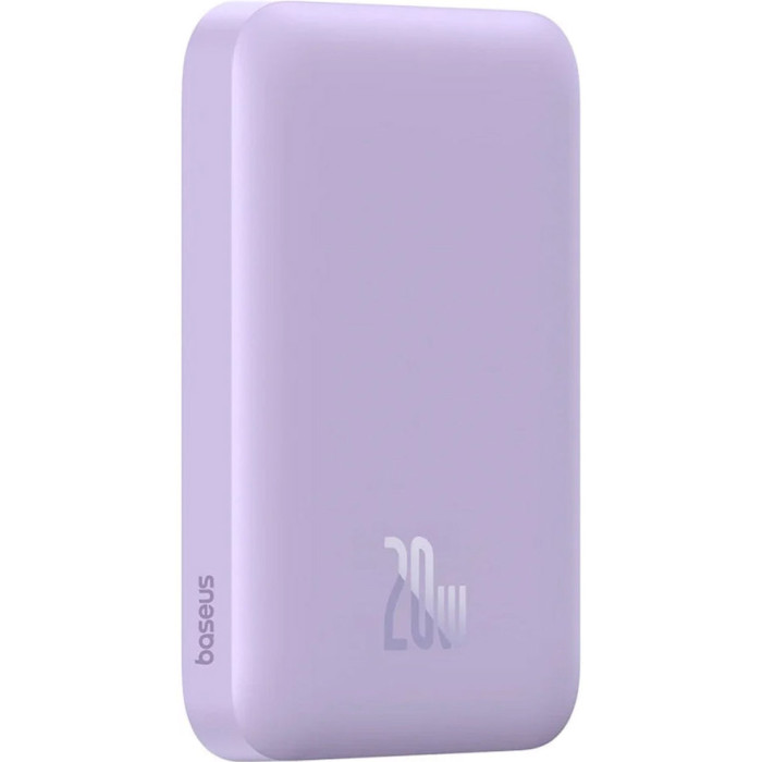 Повербанк MagSafe BASEUS Magnetic Mini Air Wireless Fast Charge Power Bank 20W 6000mAh Purple (P10059002513-00)