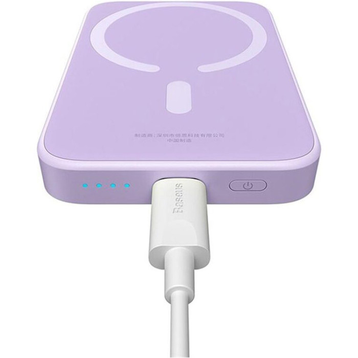 Повербанк MagSafe BASEUS Magnetic Mini Air Wireless Fast Charge Power Bank 20W 6000mAh Purple (P10059002513-00)