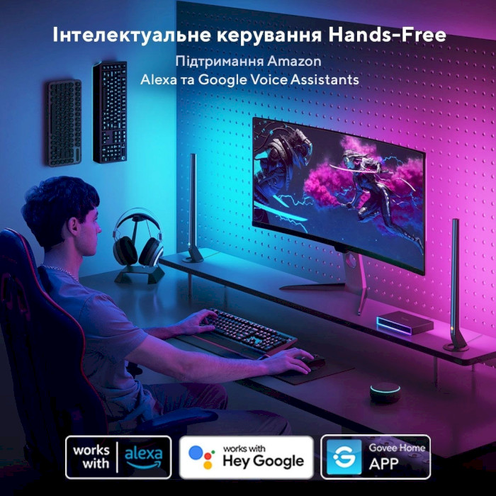 Набор адаптивной подсветки GOVEE H6601 AI Gaming Sync Box Kit for 27"-34" RGBIC (H6601311)