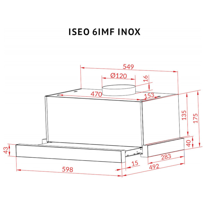 Вытяжка PERFELLI ISEO 6IMF Inox