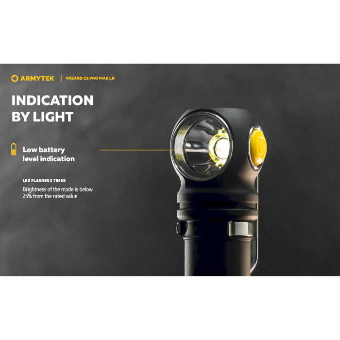 Ліхтар мультифункціональний ARMYTEK Wizard C2 Pro Max LR Warm Light (F06702W)