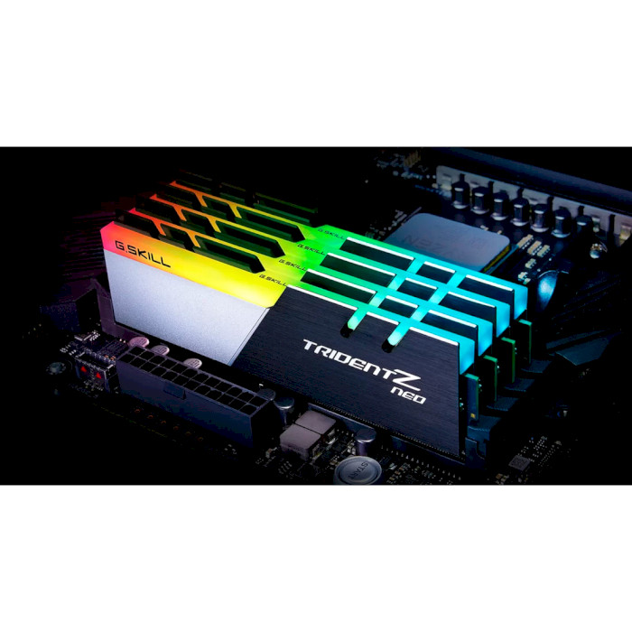 Модуль пам'яті G.SKILL Trident Z Neo RGB Matte Black/Silver DDR4 3600MHz 128GB Kit 4x32GB (F4-3600C18Q-128GTZN)