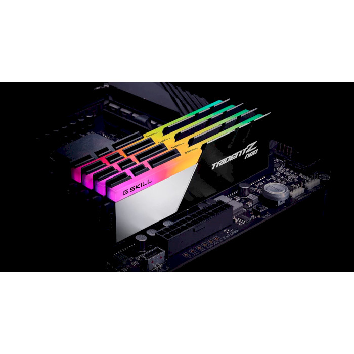 Модуль пам'яті G.SKILL Trident Z Neo RGB Matte Black/Silver DDR4 3600MHz 128GB Kit 4x32GB (F4-3600C18Q-128GTZN)