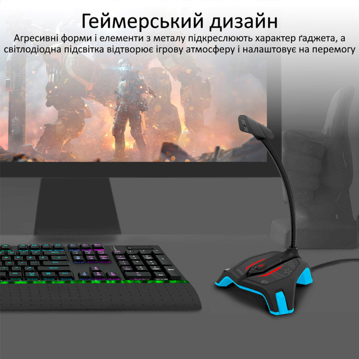 Мікрофон VERTUX Streamer-2 Blue