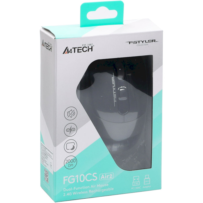 Миша A4TECH Fstyler FG10CS Air2 Stone Gray