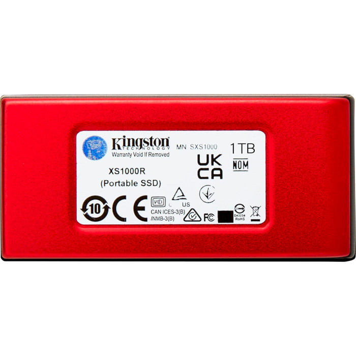 Портативный SSD диск KINGSTON XS1000 1TB USB3.2 Gen2 Red (SXS1000R/1000G)