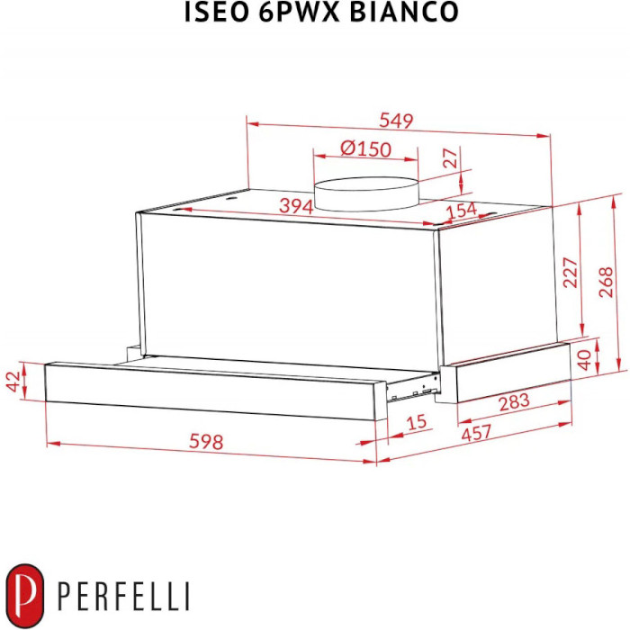 Витяжка PERFELLI ISEO 6PWX Bianco