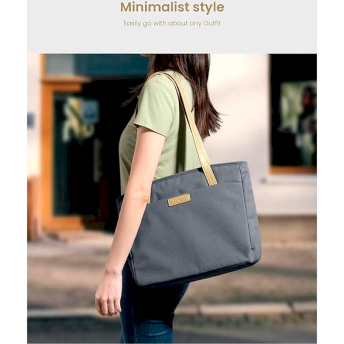 Сумка наплечная TOMTOC Versatile-T23 Laptop Tote Bag Grayish Blue (T23L1B1)