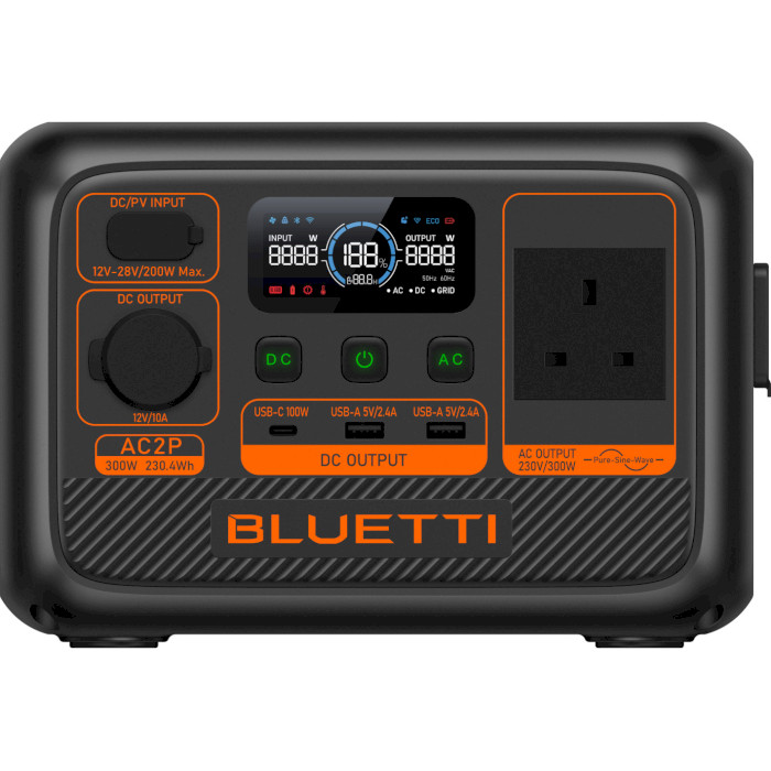 Зарядная станция BLUETTI AC2P UK розетка + переходник