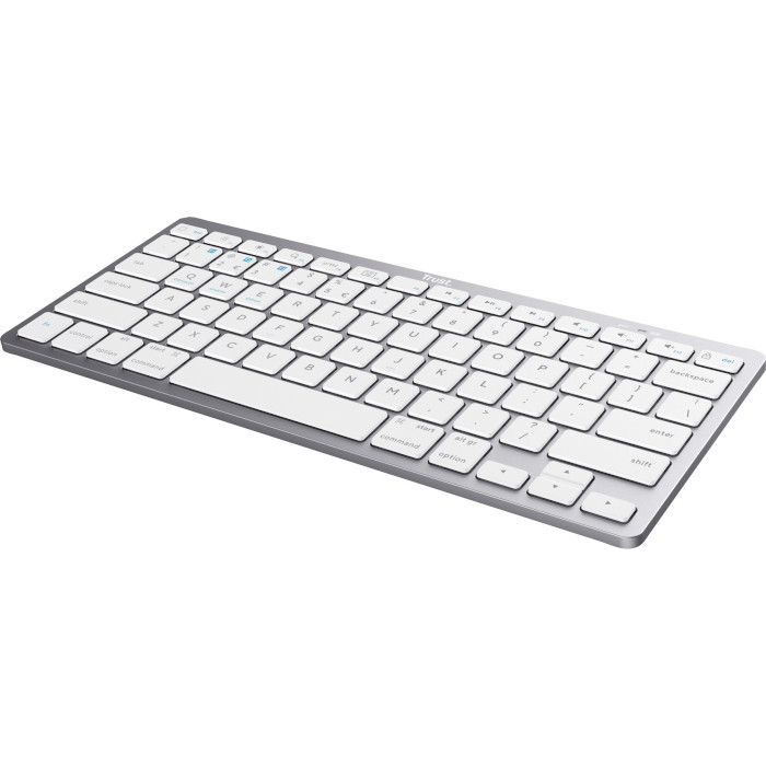 Клавіатура бездротова TRUST Bluetooth Wireless Keyboard Silver (25486)