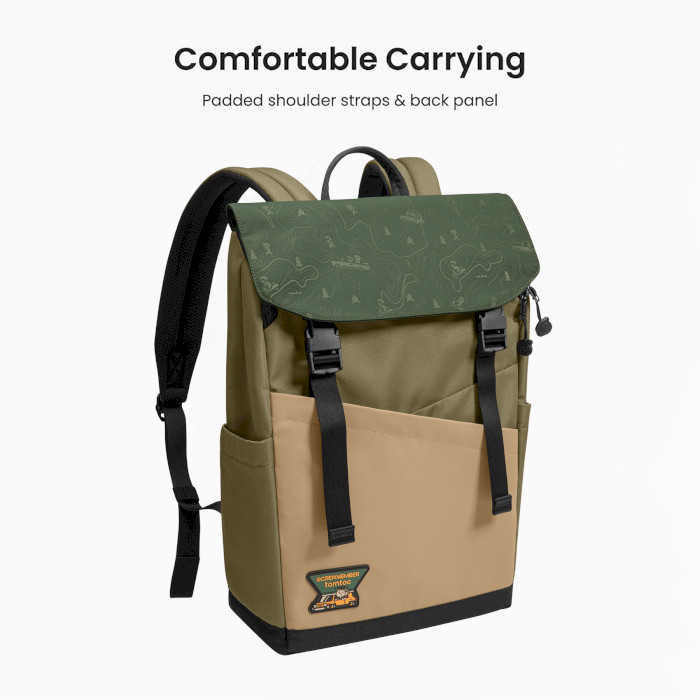 Рюкзак TOMTOC Slash G-Crew-T64 Laptop Backpack Green (T64M1T1GC)