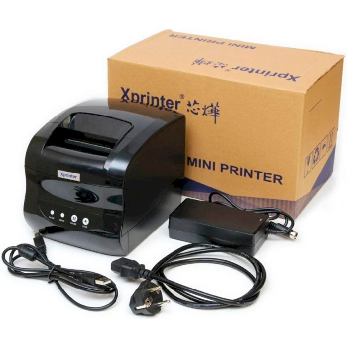 Принтер етикеток XPRINTER XP-365B Black USB/COM/LAN