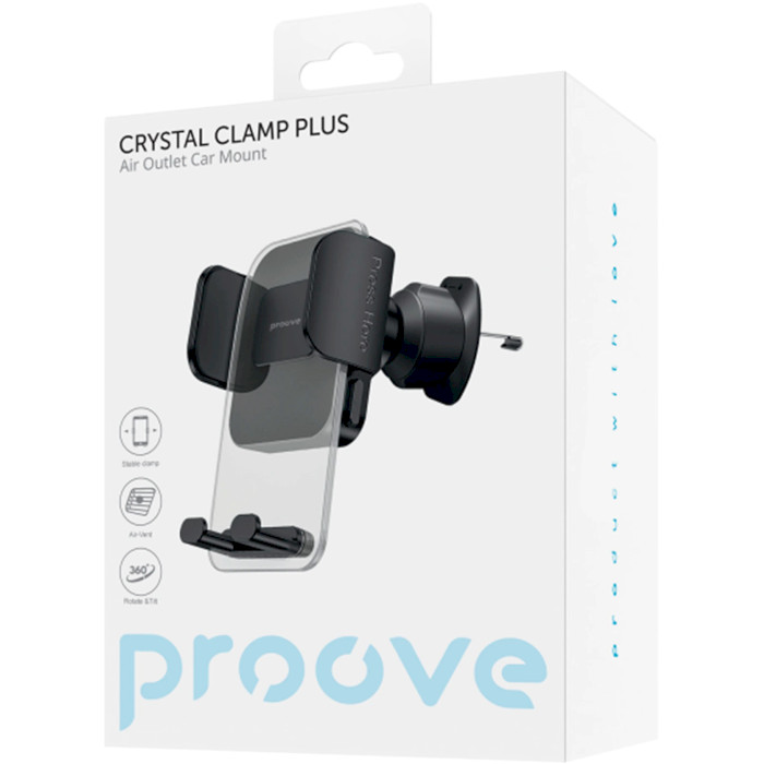 Автотримач для смартфона PROOVE Crystal Clamp Plus Air Outlet Car Mount