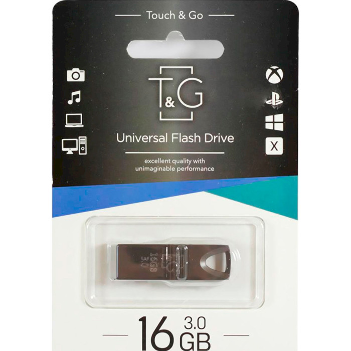 Флешка T&G 117 Metal Series USB3.0 16GB Black (TG117BK-16G3)