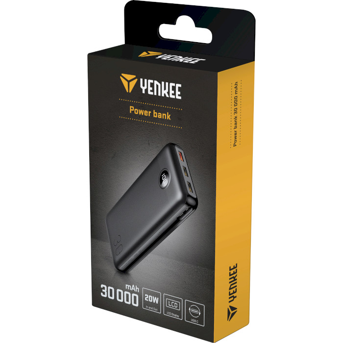 Повербанк YENKEE YPB 3018 PD20W 30000mAh Black (35057019)