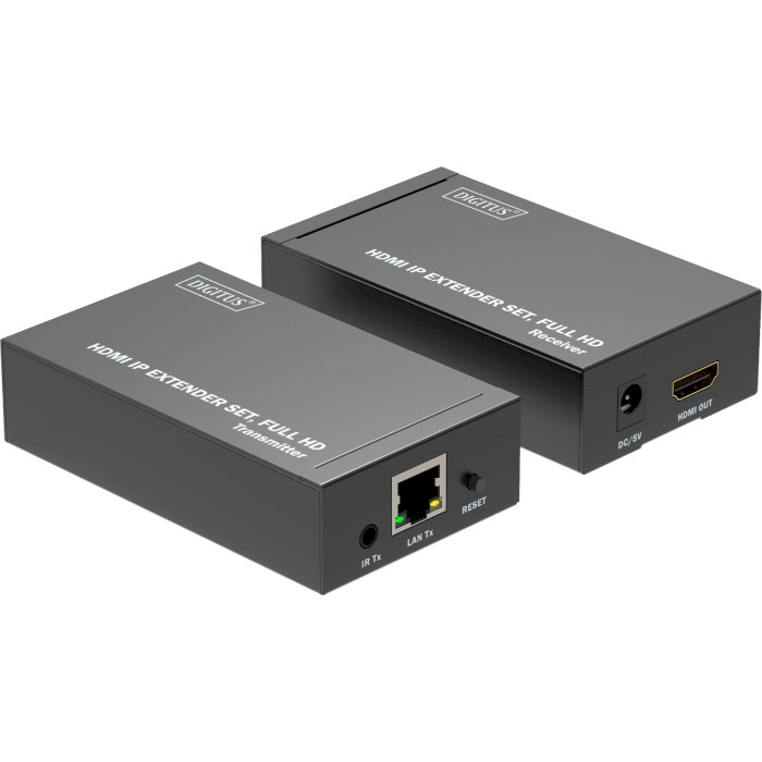 Удлинитель HDMI по витой паре DIGITUS IP Extender Set Black (DS-55517)