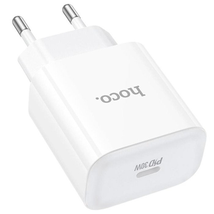 Зарядний пристрій HOCO C76A Pro Majestic 1xUSB-C, PD30W White (6942007616300)