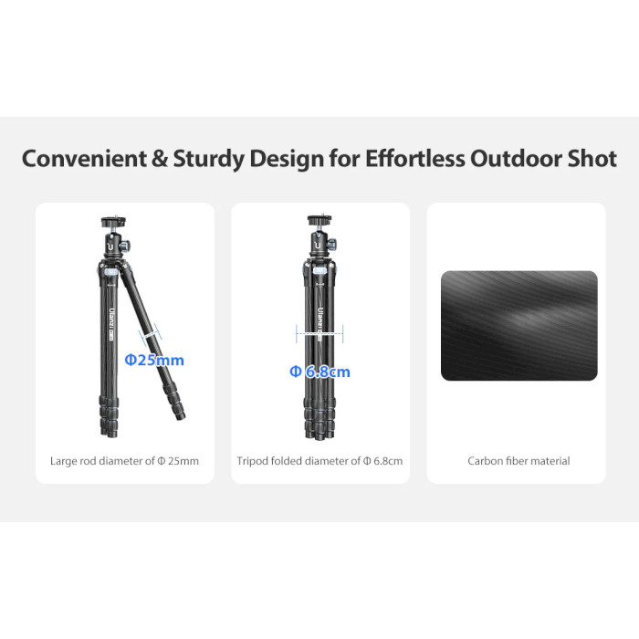 Монопод ULANZI MT-60 Carbon Fiber Portable Travel Tripod (UV-3115)