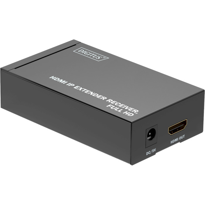 Подовжувач HDMI по крученій парі DIGITUS IP Extender Receiver Black (DS-55518)