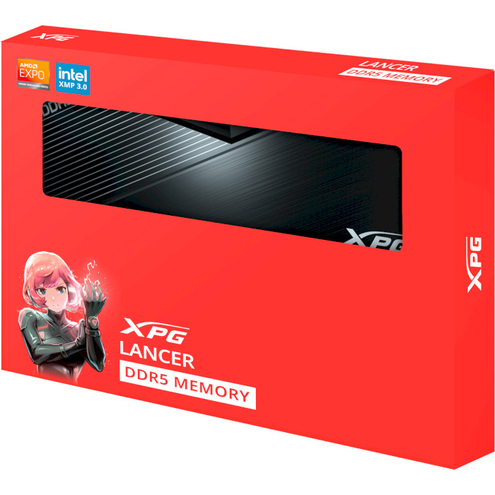 Модуль памяти ADATA XPG Lancer Black DDR5 6000MHz 64GB Kit 2x32GB (AX5U6000C3032G-DCLABK)