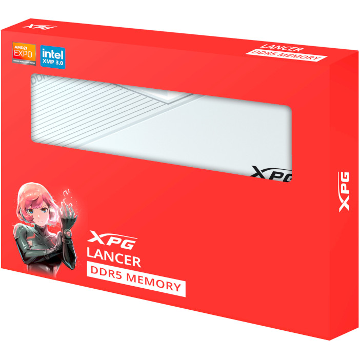 Модуль памяти ADATA XPG Lancer White DDR5 6000MHz 64GB Kit 2x32GB (AX5U6000C3032G-DCLAWH)