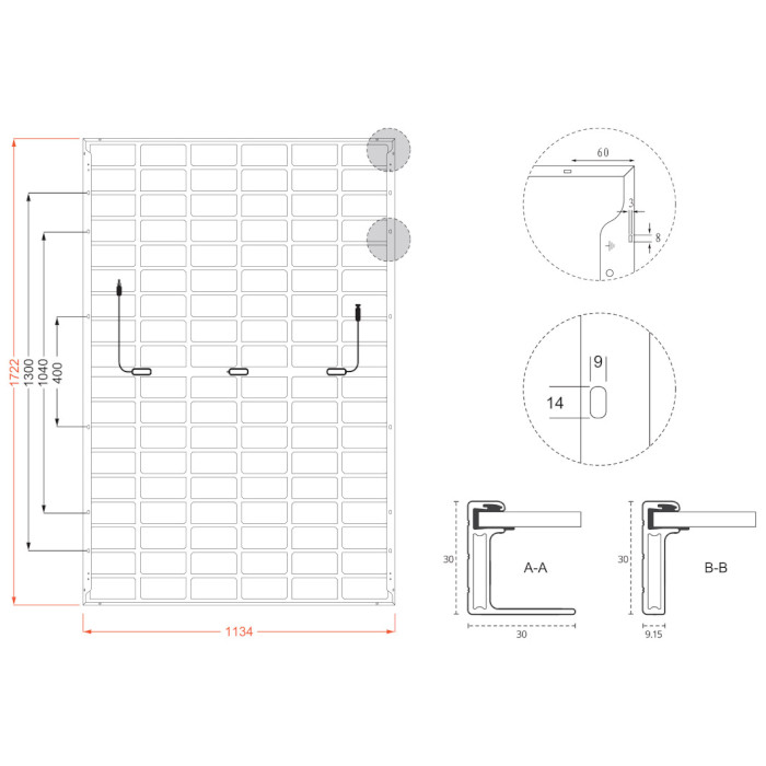 Солнечная панель DAH SOLAR 440W DHN-54X16/DG(BW) 440W