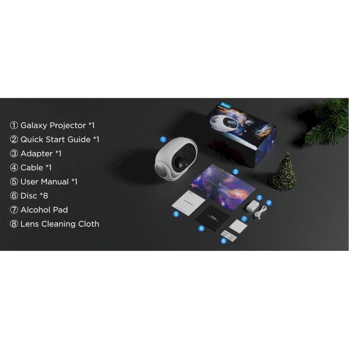 Декоративний світильник GOVEE H6092 Galaxy Light Projector Pro (H6092301)