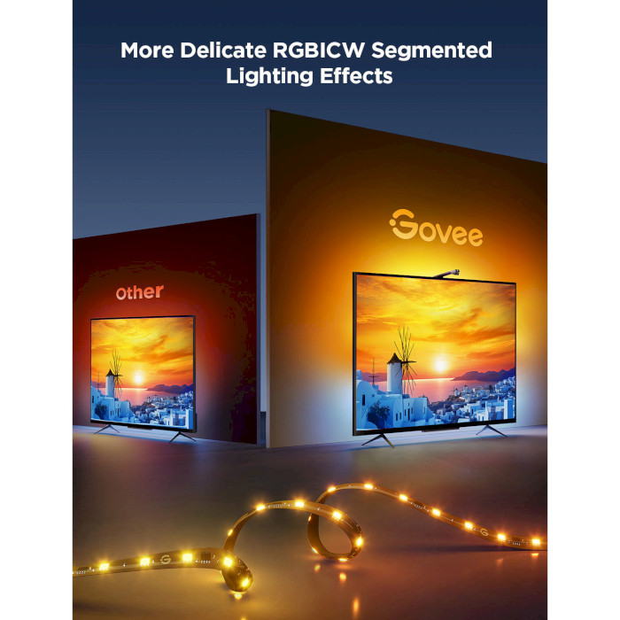 Набір адаптивного підсвічування GOVEE H6099 TV Backlight 3 Lite for 75"-85" RGBICW 5м (H60993D2)