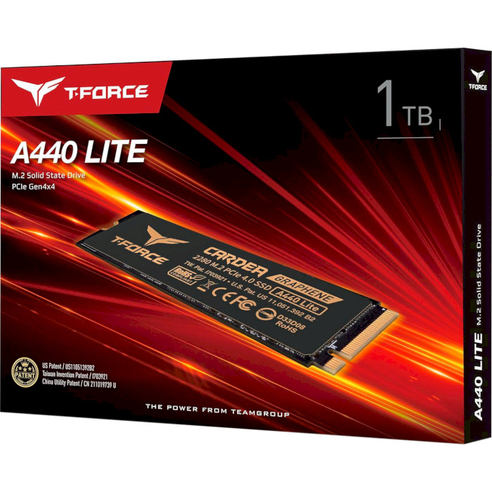 SSD диск TEAM T-Force Cardea A440 Lite w/heatsink 1TB M.2 NVMe (TM8FFQ001T0C129)