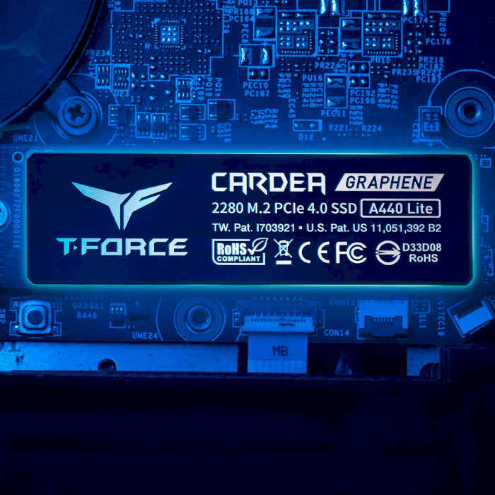 SSD диск TEAM T-Force Cardea A440 Lite w/heatsink 1TB M.2 NVMe (TM8FFQ001T0C129)