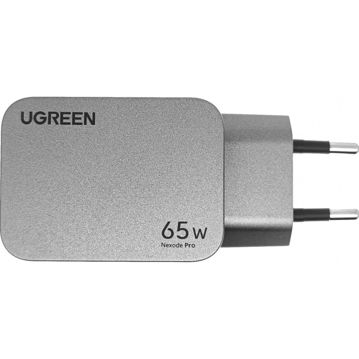 Зарядний пристрій UGREEN X755 Nexode Pro 65W 1xUSB-A, 2xUSB-C, PD3.0, QC3.0 GaN Wall Charger Gray (25871)