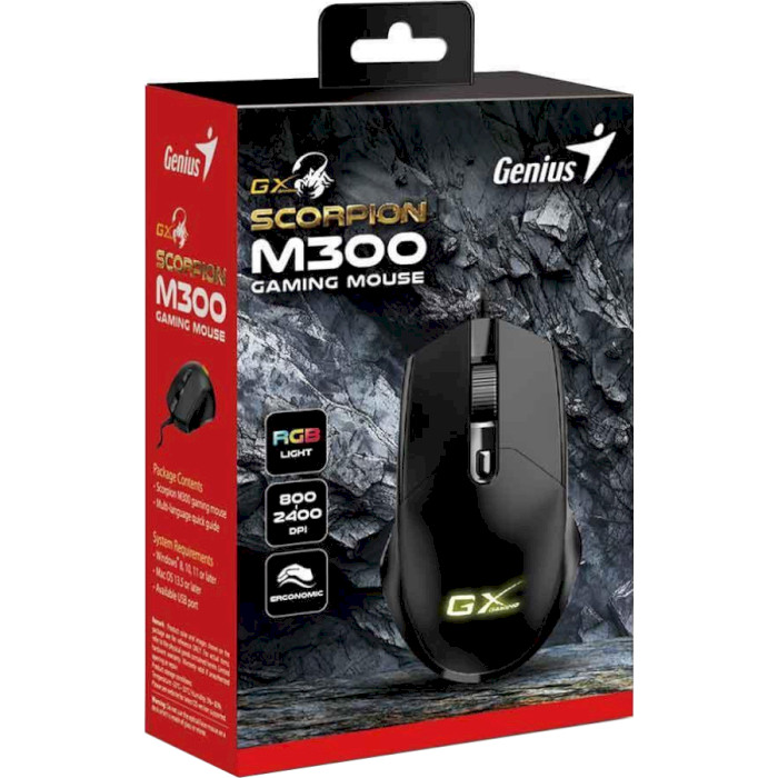 Миша ігрова GENIUS Scorpion M300 Black (31040010400)