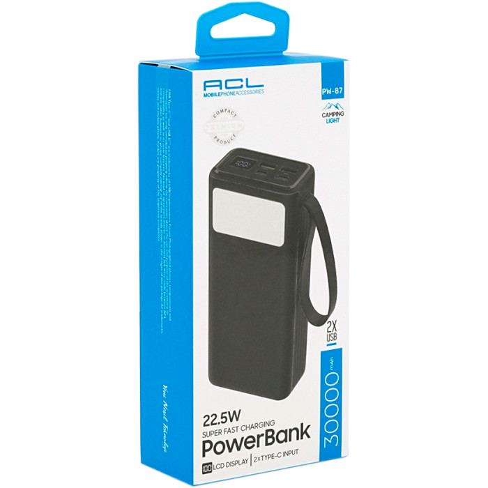 Повербанк ACL PW-87 30000mAh Black