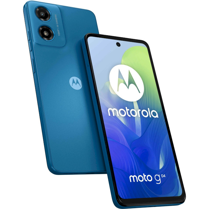 Смартфон MOTOROLA Moto G04 4/64GB Satin Blue (PB150017UA/PB130045RS)