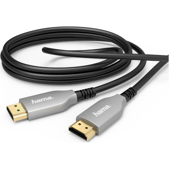 Кабель оптичний (AOC) HAMA HDMI 10м Silver (00205274)