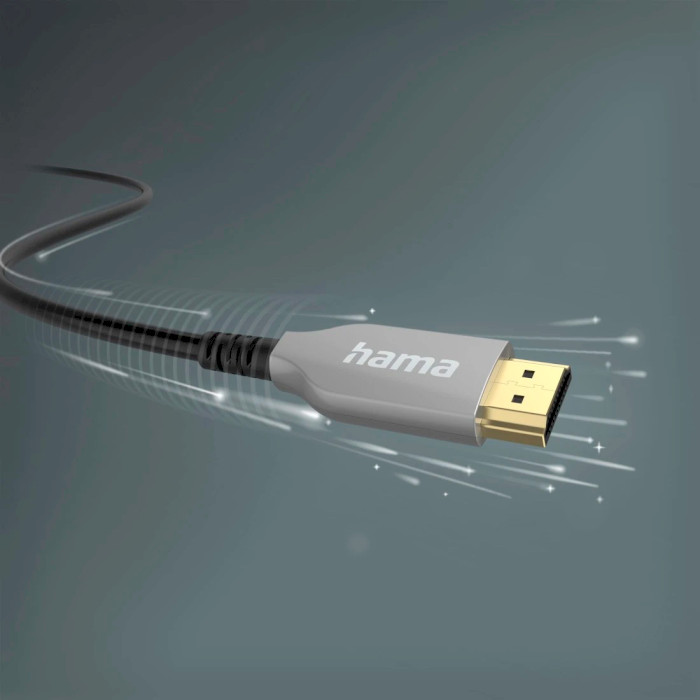 Кабель оптичний (AOC) HAMA HDMI 10м Silver (00205274)