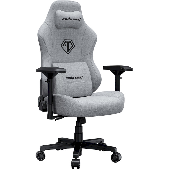 Крісло геймерське ANDA SEAT Phantom 3 Pro Gray Fabric Size L