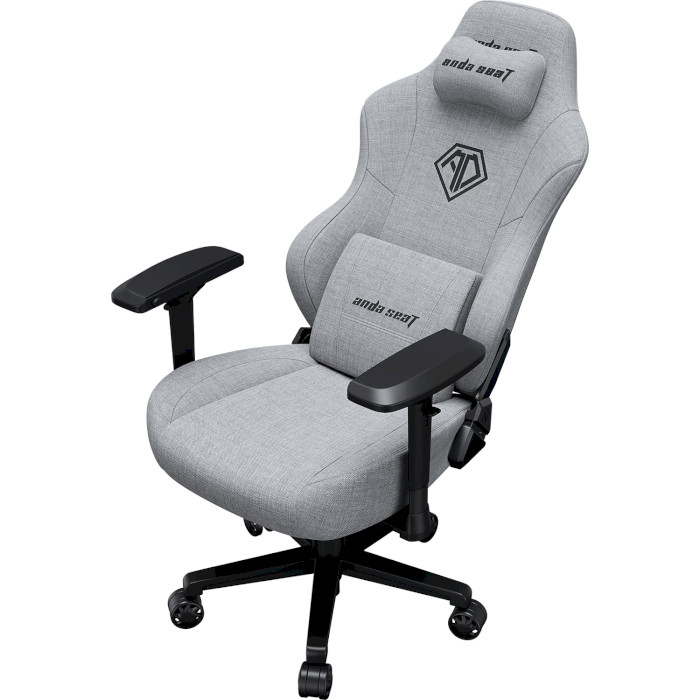 Крісло геймерське ANDA SEAT Phantom 3 Pro Gray Fabric Size L