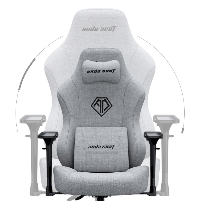 Крісло геймерське ANDA SEAT Phantom 3 Pro Gray Fabric Size L