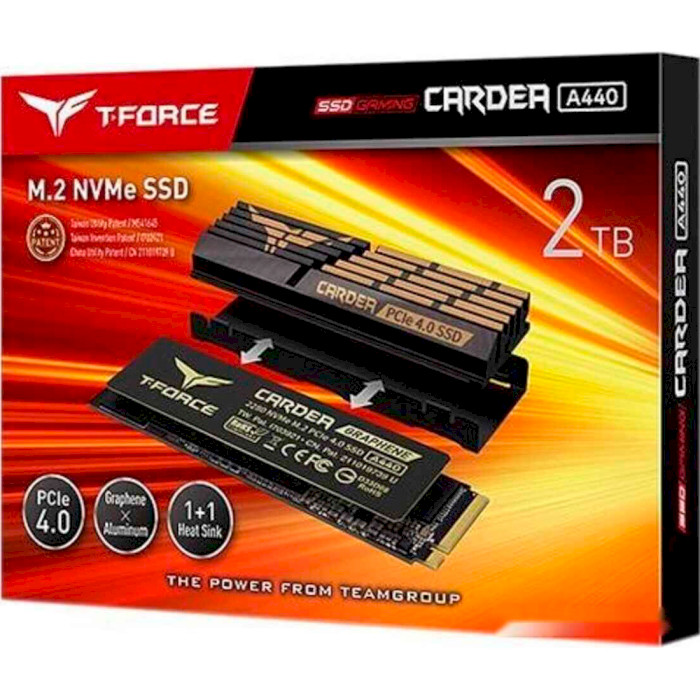 SSD диск TEAM T-Force Cardea A440 w/heatsink 2TB M.2 NVMe (TM8FPZ002T0C327)