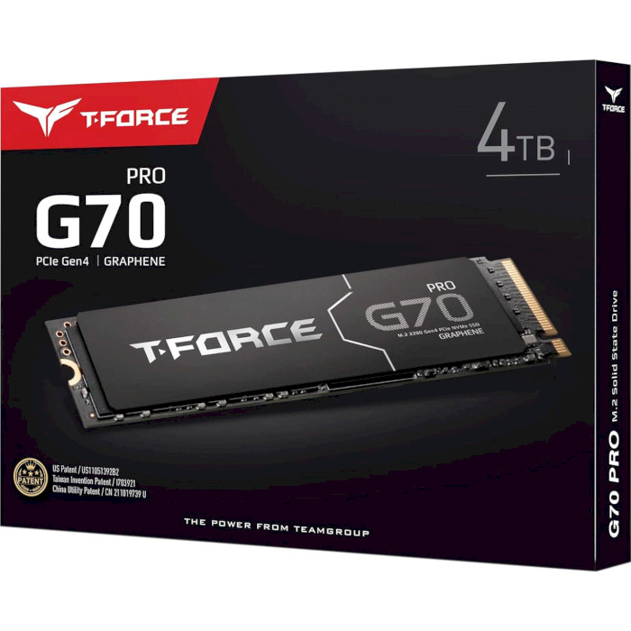 SSD диск TEAM T-Force G70 Pro w/graphene heatsink 4TB M.2 NVMe (TM8FFH004T0C129)