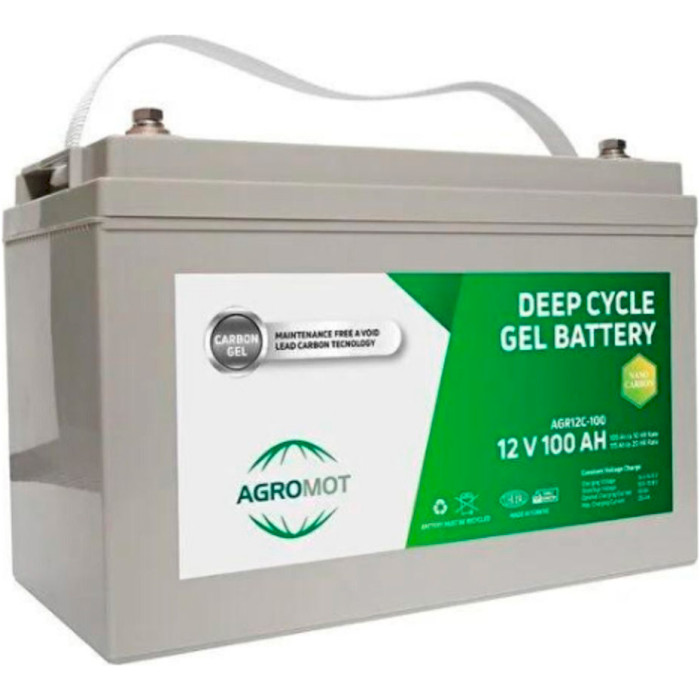 Акумуляторна батарея AGROMOT Deep Cycle Gel 12V 100Ah (12В, 100Агод)