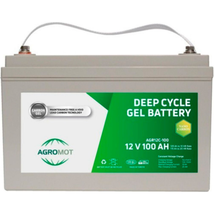 Акумуляторна батарея AGROMOT Deep Cycle Gel 12V 100Ah (12В, 100Агод)