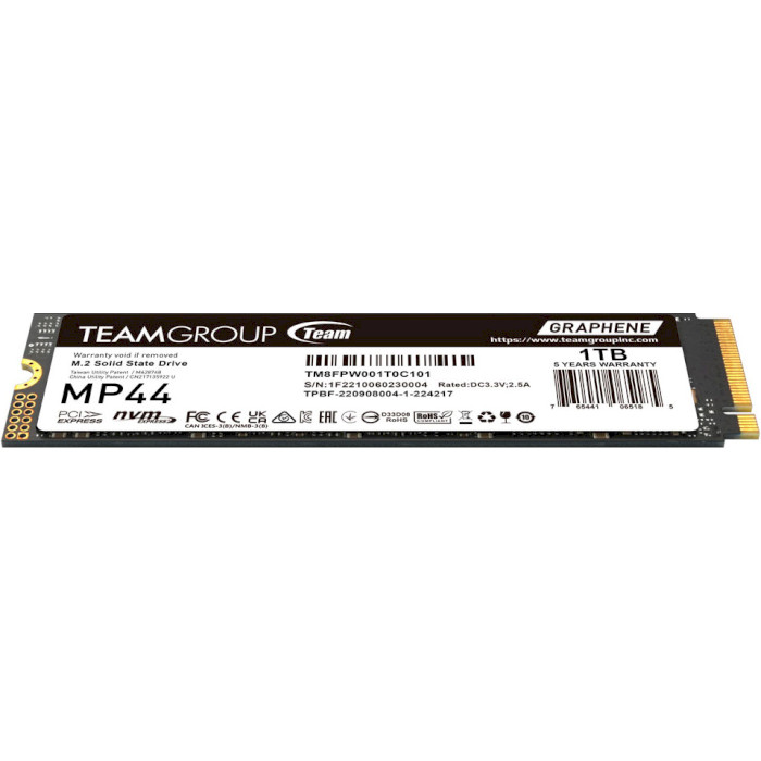 SSD диск TEAM MP44 1TB M.2 NVMe (TM8FPW001T0C101)