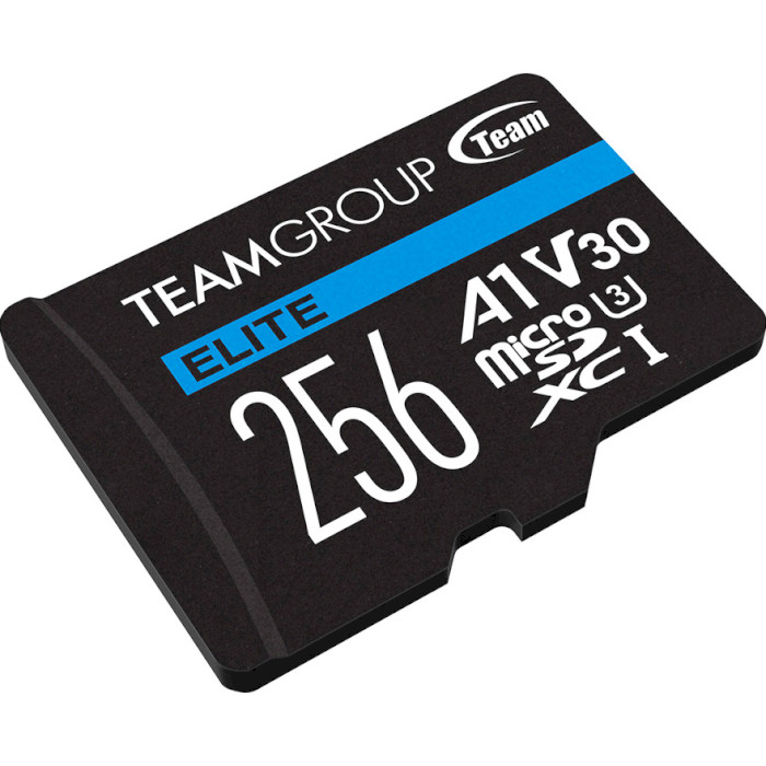 Карта пам'яті TEAM microSDXC Elite 256GB UHS-I U3 V30 A1 Class 10 + SD-adapter (TEAUSDX256GIV30A103)