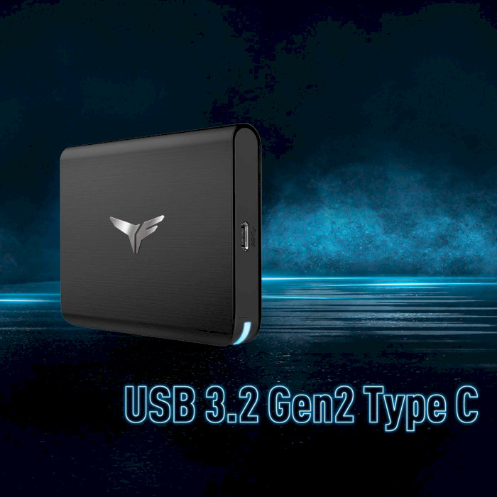 Портативний SSD диск TEAM T-Force Treasure Touch RGB 1TB USB3.2 Gen2 (T8FED8001T0C302)