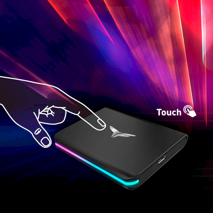 Портативный SSD диск TEAM T-Force Treasure Touch RGB 1TB USB3.2 Gen2 (T8FED8001T0C302)