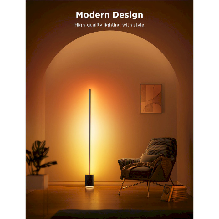 Умный торшер GOVEE H6079 RGBICWW Floor Lamp Pro Black 60W (H6079312)